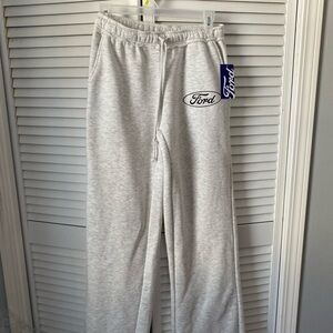 Ford Light Gray Cozy Sweatpants with Logo